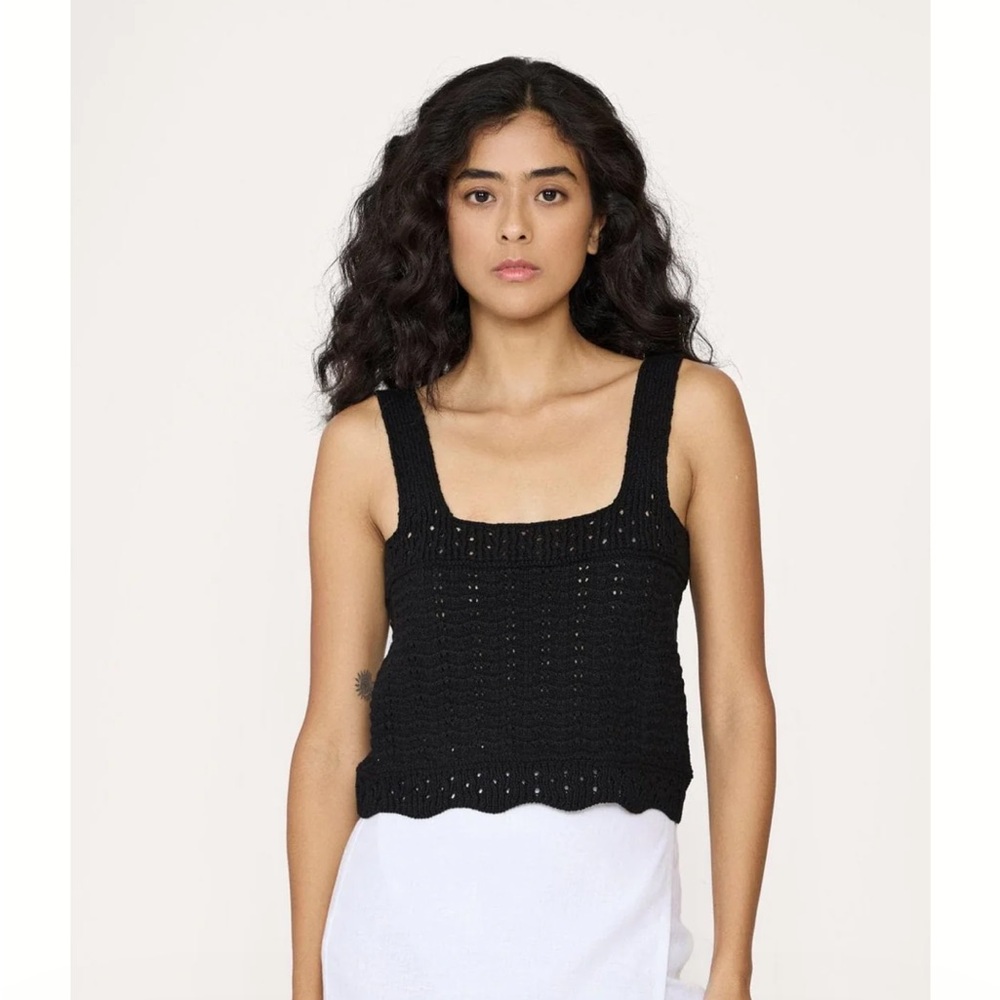Laude the Label Lyric Crochet Crop Tank Size Small
